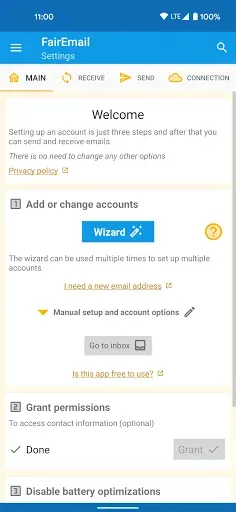 Скриншот 1 — FairEmail, privacy aware email