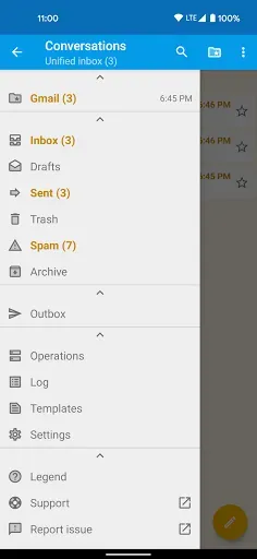 Скриншот 2 — FairEmail, privacy aware email