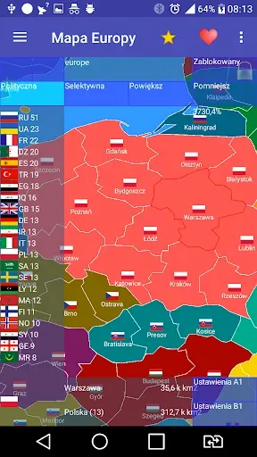 Скриншот 1 — Карта Европы