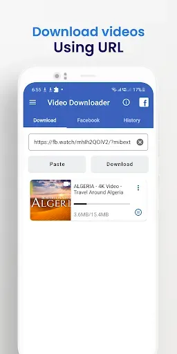 Скриншот 1 — Скачать Видео с Фейсбука
