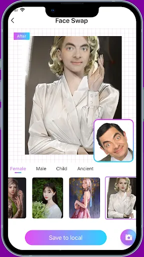 Скриншот 2 — TimeFace - AI Age Filter・aging