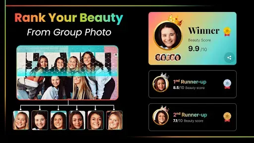 Скриншот 1 — Face Beauty Score Calc & Tips