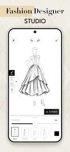 Скриншот 1 — Fashion Design Clothes: Sketch