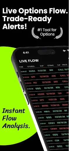 Скриншот 1 — Flow Greeks - Unusual Options