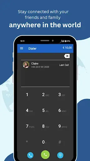 Скриншот 1 — MobileVOIP Дешевые звонки