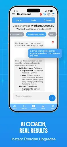 Скриншот 4 — Workout Quest - Gamified Gym