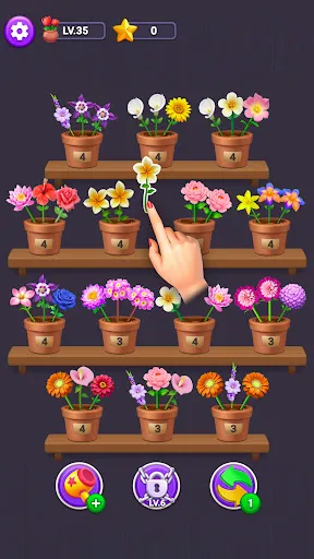 Скриншот 2 — Flower Merge: Цветы Сортировка
