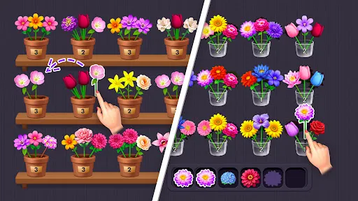 Скриншот 6 — Flower Merge: Цветы Сортировка