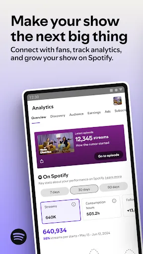 Скриншот 1 — Spotify for Creators