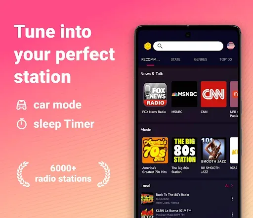 Скриншот 1 — FM Radio, Live FM, Live radio