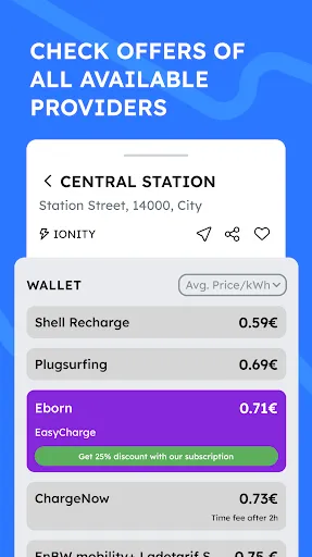 Скриншот 2 — Chargeprice: EV map & prices