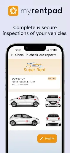Скриншот 1 — Myrentpad - Vehicle inspection