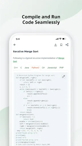 Скриншот 5 — GeeksforGeeks - Learn To Code