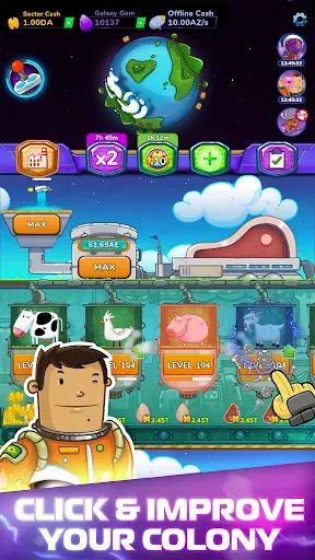 Скриншот 2 — Endless Colonies: Idle Tycoon