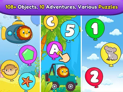 Скриншот 1 — Balloon Pop Kids Learning Game