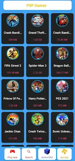 Скриншот 2 — PSP PS2 - Games Emulator