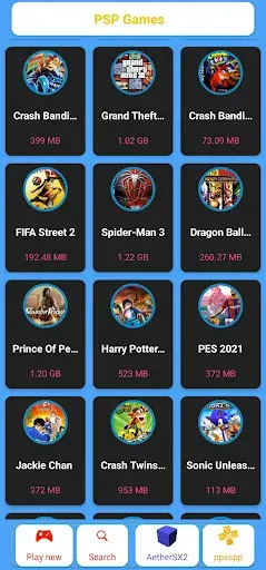 Скриншот 5 — PSP PS2 - Games Emulator