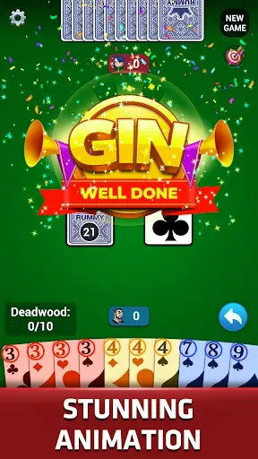 Скриншот 2 — Gin Rummy: Classic Card Game