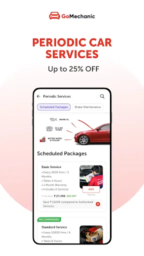 Скриншот 1 — GoMechanic Car Services & More