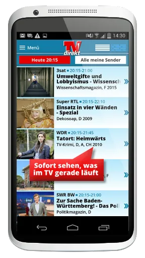 Скриншот 1 — TVdirekt – Fernsehprogramm