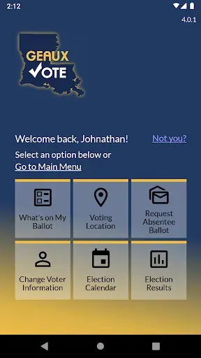 Скриншот 1 — GeauxVote Mobile