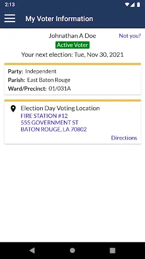 Скриншот 2 — GeauxVote Mobile
