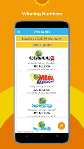 Скриншот 1 — CA Lottery Official App