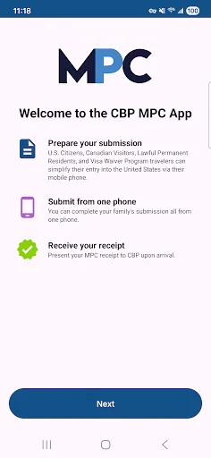 Скриншот 1 — Mobile Passport Control