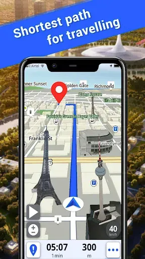 Скриншот 1 — Offline Maps, GPS Directions