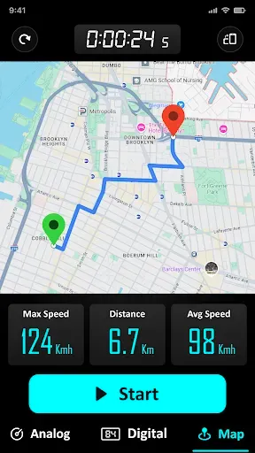 Скриншот 3 — GPS спидометр : одометр