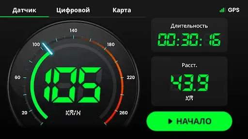 Скриншот 5 — Спидометр для машины в км ч