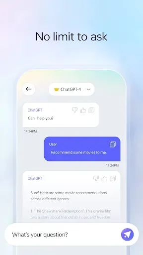 Скриншот 1 — Next AI - No limit to ask