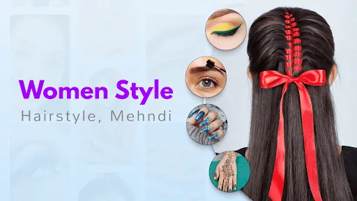 Скриншот 1 — Women Style: Hairstyle, Mehndi