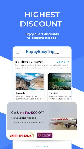Скриншот 3 — HappyEasyTrip: Flight Deals