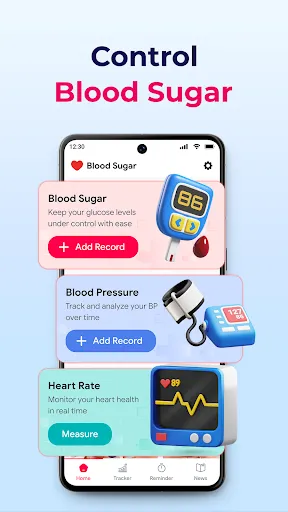 Скриншот 1 — Blood Sugar Care App