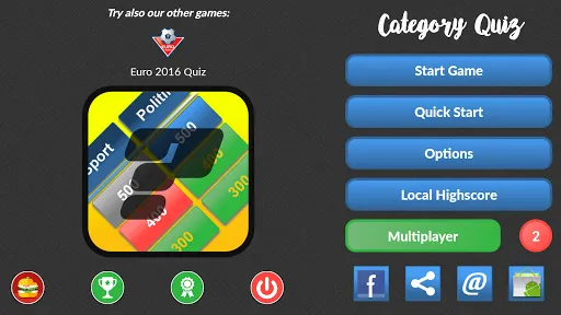 Скриншот 1 — Category Quiz (Trivia)