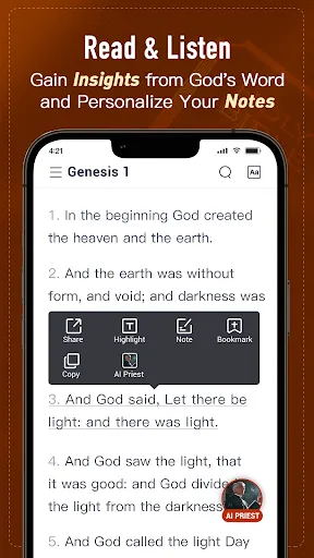 Скриншот 3 — Holy Bible, KJV Bible + Audio