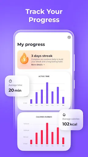 Скриншот 4 — FitMe - Lazy Workout at Home