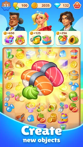 Скриншот 1 — Happy Town: Merge Adventure