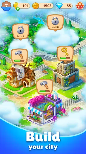 Скриншот 4 — Happy Town: Merge Adventure