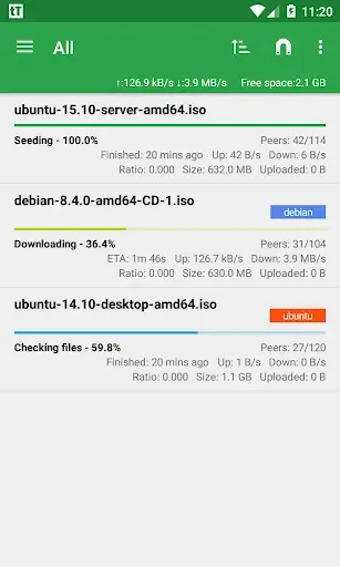 Скриншот 1 — tTorrent