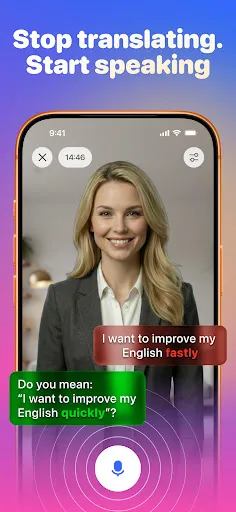 Скриншот 2 — BetterSpeak: AI Language Tutor