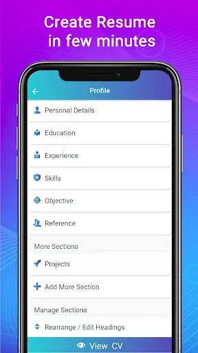 Скриншот 2 — Resume Builder App, CV maker