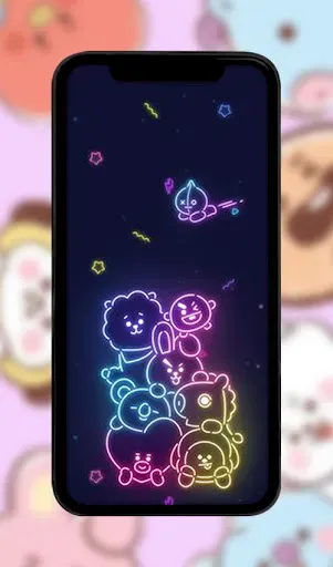 Скриншот 1 — Cute BT21 Wallpaper Full HD