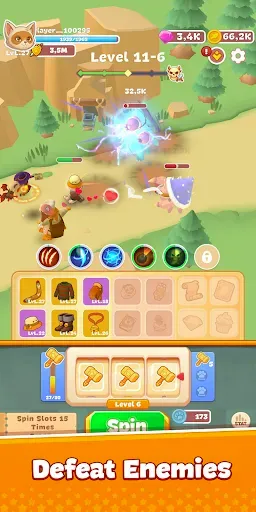 Скриншот 1 — Meow Fury: Idle Cat Legends