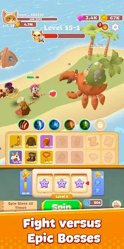 Скриншот 3 — Meow Fury: Idle Cat Legends