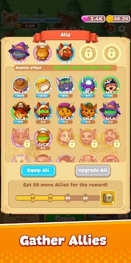 Скриншот 4 — Meow Fury: Idle Cat Legends