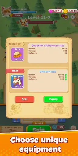 Скриншот 5 — Meow Fury: Idle Cat Legends
