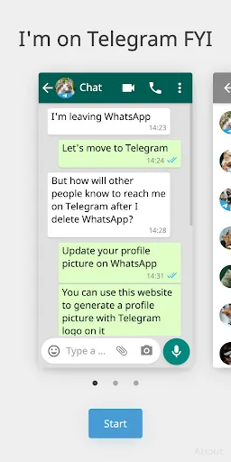 Скриншот 1 — I'm on Telegram FYI