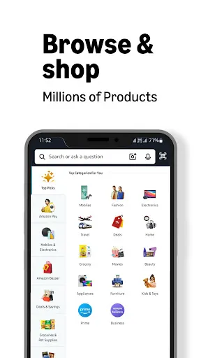 Скриншот 1 — Amazon India Shop, Pay, miniTV